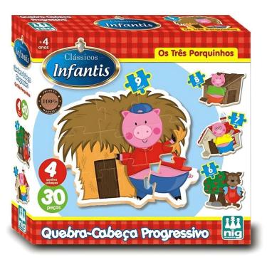 Imagem de Puzzle Progressivo - Os Três Porquinhos - Nig Brinquedos