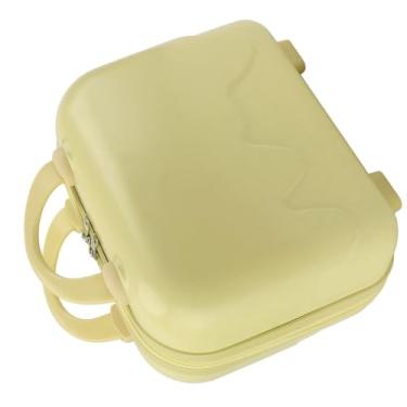 Imagem de Mala de mão de viagem pequena de 35,5 cm, estojo rígido portátil para passageiros frequentes, ABS, Amarelo