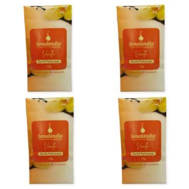 Imagem de Kit 4 Sachês Perfumados Vanilla Gaveta  Envio Já - Senalândia, P