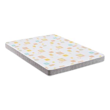 Imagem de Colchão De Casal Com Espuma D20 138x188cm Inducol Cr452c Branco/cinza Branco/cinza