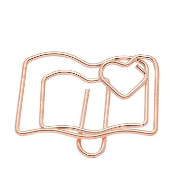 Imagem de Clips Livro Apaixonado 12 Unidades moLin Metal Ouro Rosé
