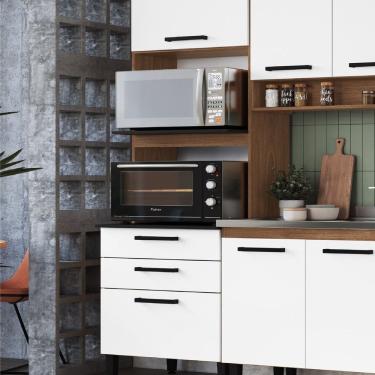 Imagem de Paneleiro Duplo 2 Portas 2 Gavetas Giovanna Freijó/Branco