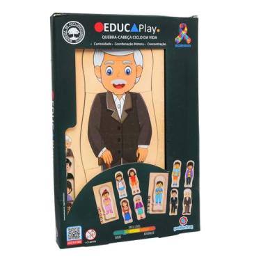 Imagem de Quebra Cabeça 5 EM 1  Ciclo Da Vida Homem 24 Peças Polibrinq