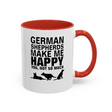 Imagem de Caneca de pastores alemães, presente para amantes de cães, xícara de café animal, caneca de chá de dono de animal de estimação, talheres de pastor alemão
