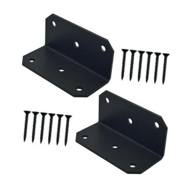 Imagem de Fenteer L Suporte de 90 graus Brace Support Stable Suporte de canto para uso pesado multiuso para Cadeiras de Mesas de Madeira Armários de prateleira, 2 Conjuntos