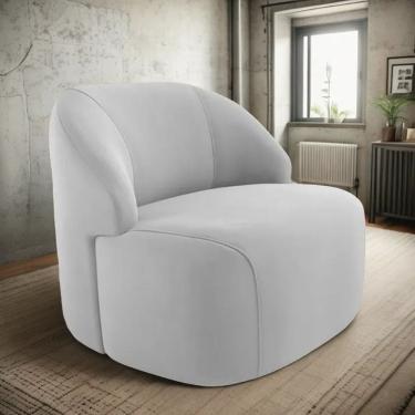 Imagem de Poltrona Organica Decorativa Eloa Veludo Prata - Londrilar