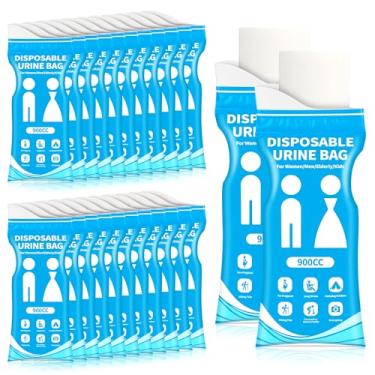 Imagem de Coolrunner Sacos de urina descartáveis, pacote com 24/50 sacos de urina para acampamento, mictórios descartáveis para viagem, vaso sanitário portátil de emergência (50)