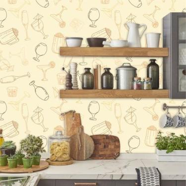 Imagem de Papel de Parede Cozinhas Taças e Bebidas - Inove Papéis de Parede
