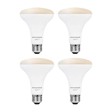 Imagem de Lâmpada inteligente SYLVANIA Wifi LED, 65W Equivalente regulável Branco macio BR30, Compatível somente com Alexa e Google Home - Pacote com 4 (75689)