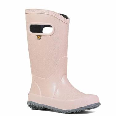 Imagem de Bota de chuva BOGS infantil impermeável com estampa de botas de chuva, Glitter - Rose Gold, 13 Little Kid