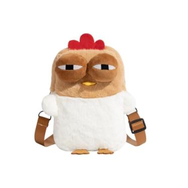 Imagem de FunFink Linda bolsa de galinha, bolsa tiracolo feminina divertida Kawaii, mini bolsa de galinha de pelúcia com alça ajustável, Pintinho, Mini, pintinho