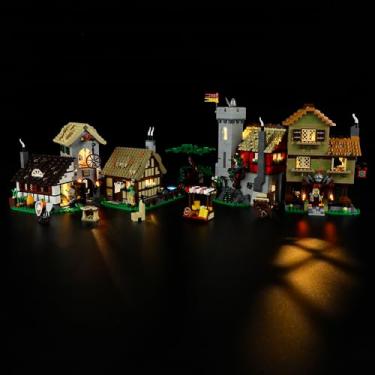 Imagem de GEAMENT LED Light Kit Compatible with Lego Medieval Town Square - Lighting Set for Icons 10332 (Model Set Not Included)