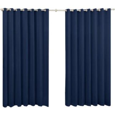 Imagem de Cortina Para Sala Ou Quarto 3,00x2,50 metros(AZUL MARINHO)