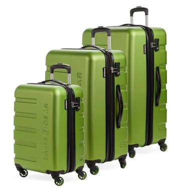 Imagem de SwissGear 7366 Mala Rígida Expansível com Rodas Giratórias, Verde, 3-Piece Set (18/23/27), 7366 Bagagem expansível rígida com rodas giratórias