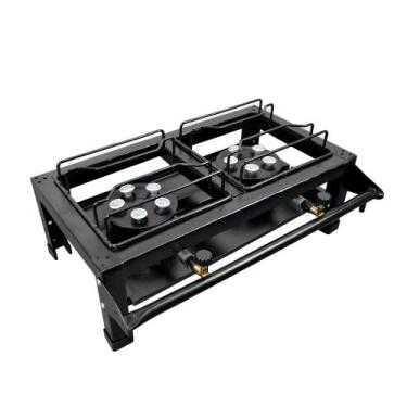 Imagem de Fogão 2 Bocas Semi Industrial Alta Pressão Preto C/mangueira inclusa R
