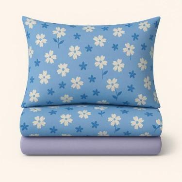 Imagem de Jogo de Lençol Cama Solteiro C/Elástico Percal - Callandra, H