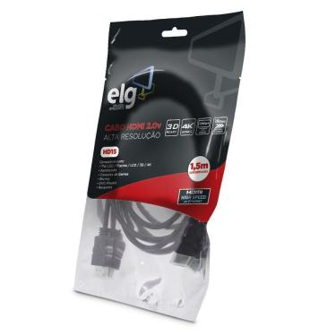 Imagem de Cabo Hdmi 2.0v 4k 3d Ready 1,5 Metros Hd15 Colour Spaces Elg