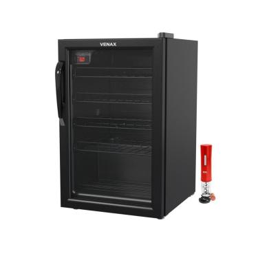 Imagem de Adega 24 Garrafas Climatizada 82l Ngv 100 220v Venax Com Abridor Elétrico Vermelho Eos 220v