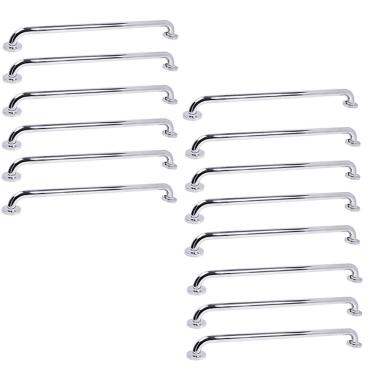 Imagem de Alça De Apoio 70cm Barra Inox Kit 14 Unidades Idoso Deficiente Banheiro Box Parede Segurança Suporte