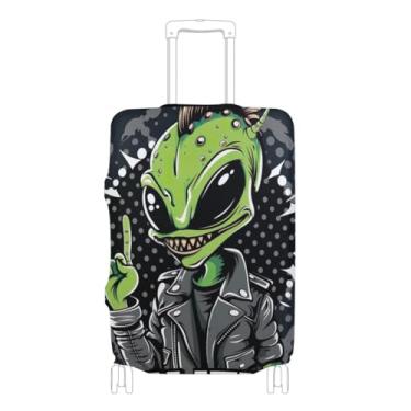 Imagem de Joisal Capa protetora de astronauta de planetas coloridos aprovada pela Tsa para bagagem de 45 a 81 cm, Alien engraçado, XL 29-32 in