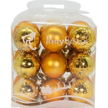 Imagem de Kit 18 Bolas árvore De Natal Decoração Maleta Natalina 55mm