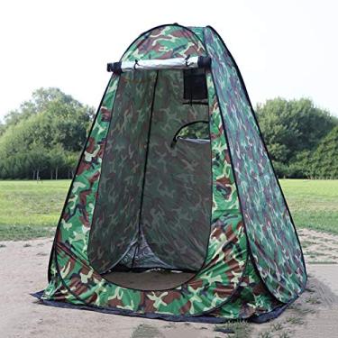 Imagem de WOWCASE 1 – 1 pessoa grande espaço pop up chuveiro privacidade abrigo barraca com 3 janelas, exterior portátil sala de vestir, privacidade chuveiro tendas para acampamento praia Isolamento pesca (camuflagem, 1,5 x 1,5 x 1,5 x 1,9 m)