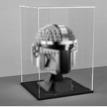 Imagem de Acrylic Display Case for Lego Helmet 75328 Mandalorian Helmet 75277 Boba Fett 75304 Darth Vader 75305 75327 Luke Skywalker 76165 75276 Clear Display Box Showcas (75328 Mandalorian Helmet)