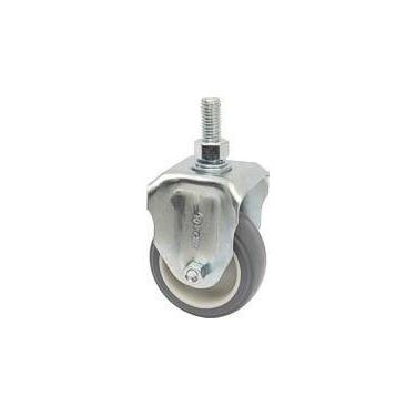 Imagem de (5pçs) Rodizio Fixo 3pol. Pvc Rosca Parafuso 60kg Por Roda - ABCMAIOR