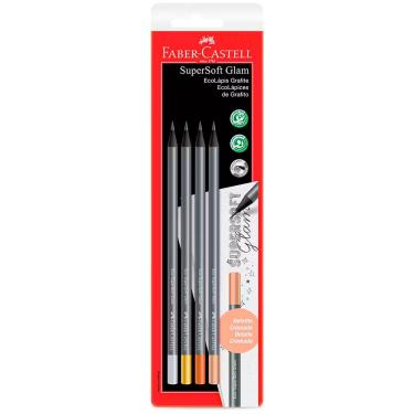 Imagem de Lápis preto Supersoft Glam com 4 unid Faber-Castell