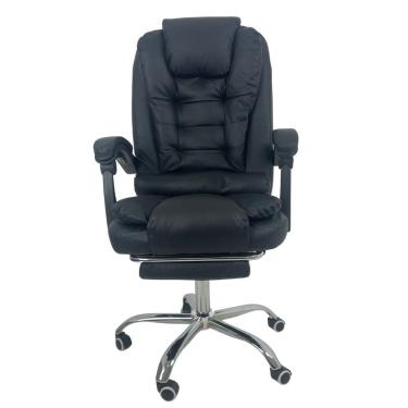 Imagem de Cadeira De Escritório Presidente Soft Ergonômica Apoio Para Pés Preto