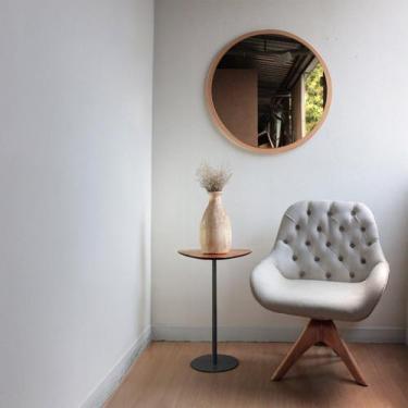 Imagem de Mesa Lateral Afrodite Paleta Base de Aço Inoxidável 45cm - Árvore de M