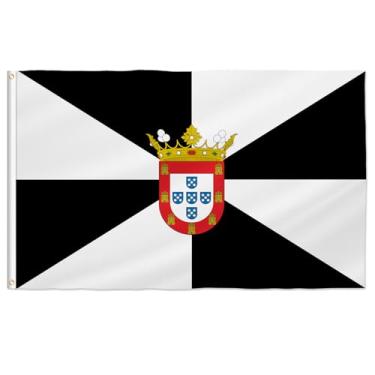 Imagem de PTEROSAUR Bandeira de Ceuta, bandeiras da região de Ceuta de 9,5 x 1,5 m