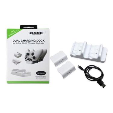 Imagem de Carregador Controle Xbox One Dock + 2 Baterias 300Mah Dobe
