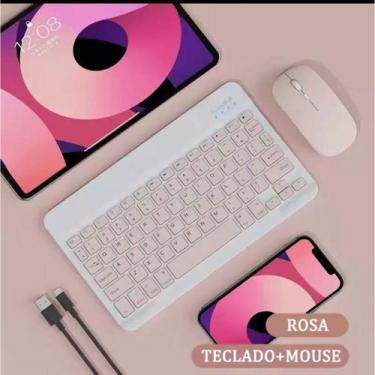 Imagem de Conjunto De mouse Sem Fio Bluetooth Teclado 10 Polegadas - NoBrand, Fe