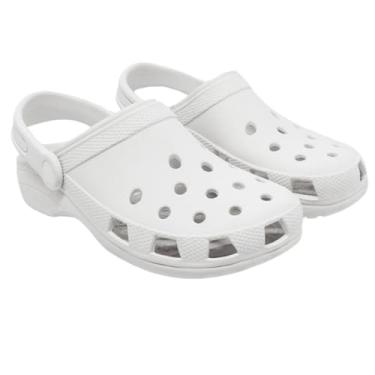 Imagem de Sandália Chinelo Babuche Conforto Ajustável Super Leve Casual Liso | Unissex | Tam 34/35 Branco ou Preto (Branco, BR, Adulto, Faixa Numérico, 34, 35)