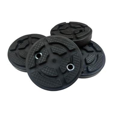 Imagem de JicSuXi 4 peças redondas almofadas de elevação de macaco de carro acessórios peças de reposição 4,7 x 1,2 polegadas substituição versátil para mecânicos faça