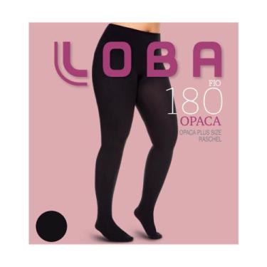 Imagem de Meia-Calça Plus Size Fio 180 Opaca Loba 17613-001 - Lupo, Preto, XXXG 