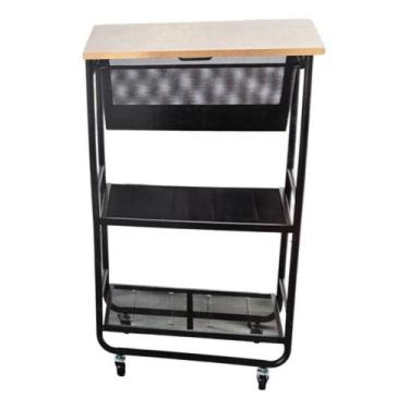 Imagem de Carrinho Organizador Multiuso Completo Com Gaveta 92X46X60Cm - M Mark