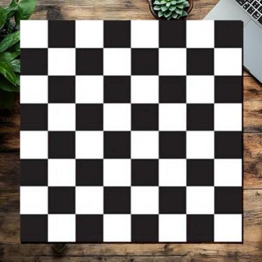 Imagem de Estêncil de tabuleiro de xadrez reutilizável, modelo quadrado de 27 x 27 cm para artesanato DIY, tabuleiros de jogos, arte de parede rústica, placas de madeira e projetos de pintura de fazendas