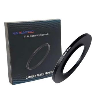 Imagem de Adaptador de anel de metal para cima/para baixo compatível com câmeras mirrorless DSLR Lens, conversor de rosca de filtro UV CPL ND, preto (49-77)