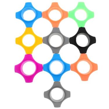 Imagem de EXCEART Anel de proteção de rolagem de microfone portátil sem fio de borracha antirolamento, protetor de microfone à prova de choque para karaokê KTV, cor aleatória, 10 peças