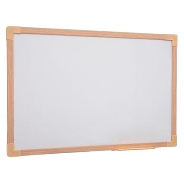 Imagem de Quadro Lousa Branco UV Soft Colors 60X40 Mold Carvalho -Aplicável a escolas e crianças