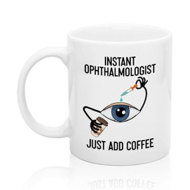 Imagem de XQLZY Instant Ophthalmologist Just Add Funny Coffee Mug, Thank You Gifts for Oftalmologist Specialist Optician, presentes de promoção motivacional para colegas de trabalho, amigos, homens, mulheres