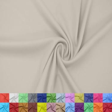 Imagem de Stylish FABRIC Forro interloque 100% poliéster de 152 cm de largura – tecido de malha leve elástico bidirecional, da The Yard para vestuário, maternidade, decorações de festa, cortinas, artesanato e