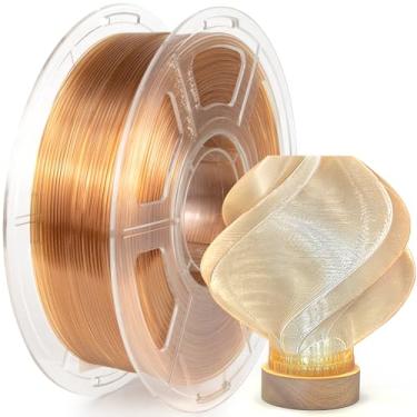 Imagem de IEMAI Filamento PETG transparente de 1,75 mm, champanhe de cristal de alta transparência, filamento de impressora 3D transparente de até 600 mm/s, carretel de 1 kg para decoração de casa e projetos