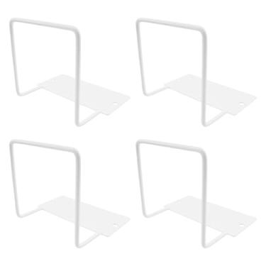 Imagem de Chinflly Barra de retenção de colchão, rolha deslizante de metal branco para camas ajustáveis, sem broca para evitar que o colchão deslize para estrutura de cama de madeira, pacote com 4