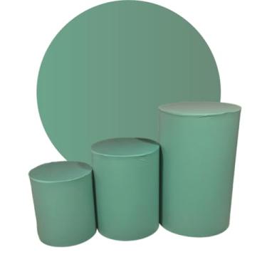 Imagem de kit Capa Trio de Cilindro + Painel 1,50m Decoração Festa - multicolorido Organização de Decoração para Festas(VERDE AGUA)