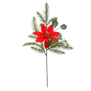 Imagem de ESSMOKO Decoração de mudas de plantas de Natal artificiais, acessórios de plantas decorativas de frutas vermelhas