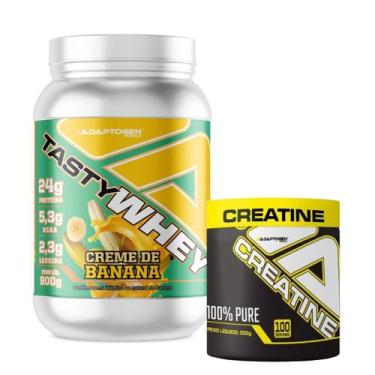 Imagem de Kit Tasty Whey 3w Adaptogen 900g com Creatina Adaptogen 300g - Adaptog