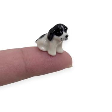 Imagem de WitnyStore Estatueta de cachorro pequeno Cocker Spaniel alto inglês sentado - Miniatura feita à mão pintada, cerâmico, cachorrinho, cão, cão, animal, fofo, porcelana, decorativo, colecionável,